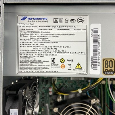 Lenovo ThinkServer TS140 MT Intel Xeon E3-1225 v3 3.2GHz 20GB RAM No HDD No OS