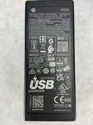 HP Charger 45W USB-C 9.0V Part Number: L42206-003