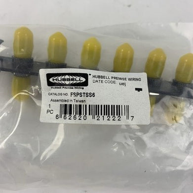 Hubbel FSPSTSS6 6-Pack Panel, 6 ST Adapters - New
