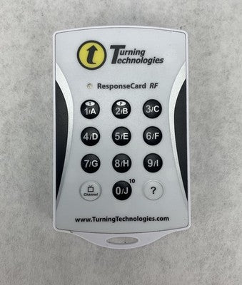 Turning Technologies RCRF-02 Response Card Clicker Remote (Lot of 4)