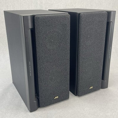 JVC SP-MX50BK Labyrinth Aero Port Super Woofer Speaker Pair with Grill Covers