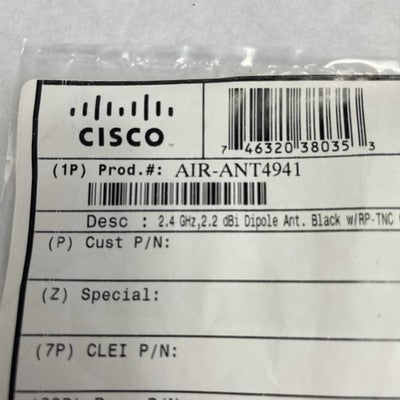 Cisco AIR-ANT4941 Aironet 2.4GHz Dipole Antenna Lot of 10