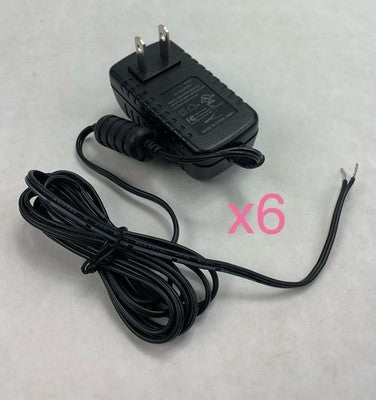 Unbranded KSAC0900100W1US 9V 1A AC Adapter - No Tip (Lot of 6)