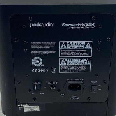 Polk Audio Speaker Instant Home Theater Surroundbar SDA Subwoofer
