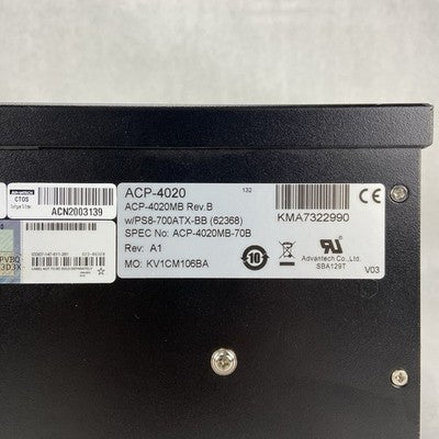 Advantech ACP-4020 4U Rackmount Chassis Bare Bones No PSU