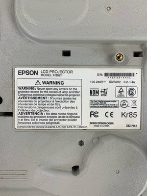 Epson H382F LCD Projector - No Lamp and No Remote - Parts and Repair