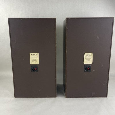 Sanyo SS-340 26" Home Audio Floor Standing Walnut Speaker Pair 8 Ohm