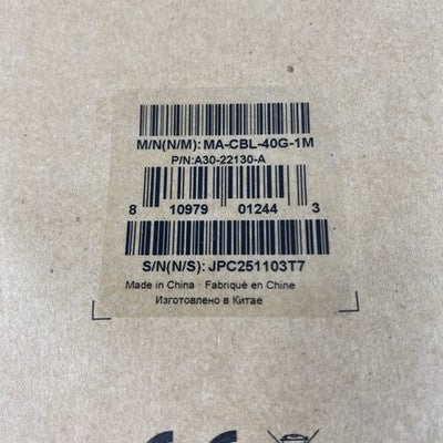 Cisco Meraki Stacking Cable MA-CBL-40G-1M