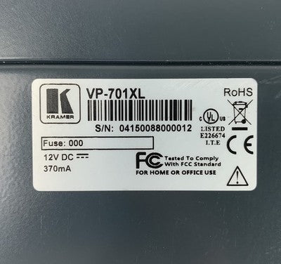 Kramer VP-701XL Digital Scan Scan Converter