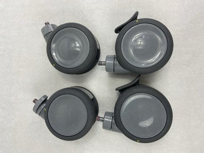 5" Medical Grade Swivel Casters - Set of 4 - 2 with Brake Feature