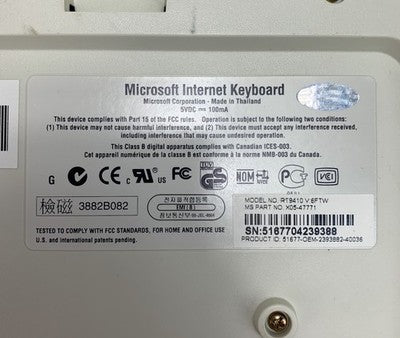Microsoft 017EKD RT9410 PS/2-Wired Internet Keyboard