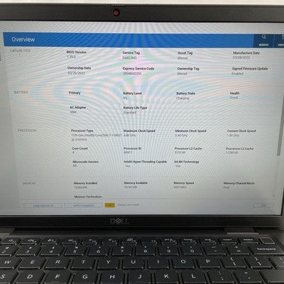 Dell Latitude 7420 14" i7-1185G7 3.00 GHz 16 GB RAM No SSD No OS