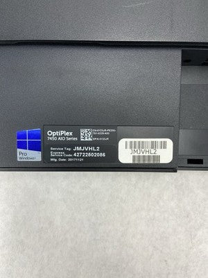 Dell Optiplex 7450 AIO Intel Core i5-6500 3.2GHz 8GB RAM No HDD No OS