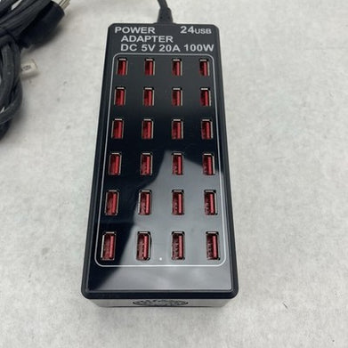 XLD-F999 Wired Rechargeable 100W 24 USB Port Charging Station Only Power Tested