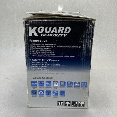 KGuard Security H.264 DVR Surveillance Combo Kit w/ 3 Cameras Kit-H02