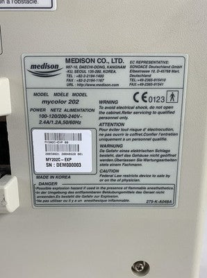 Medison Sonoace PICO Mycolor 202 Ultrasound Machine - Parts or Repair