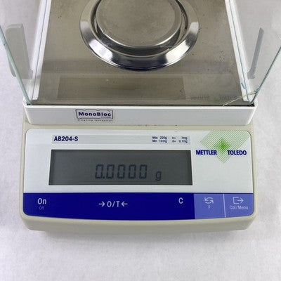 Mettler Toledo AB204-S Analytical Balance Digital Scale 10mg-220g w/ AC Adapter