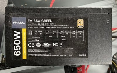 General Technics 3U Rackmount Server Chassis Case Antec EA-650 Green 80 Plus Bro