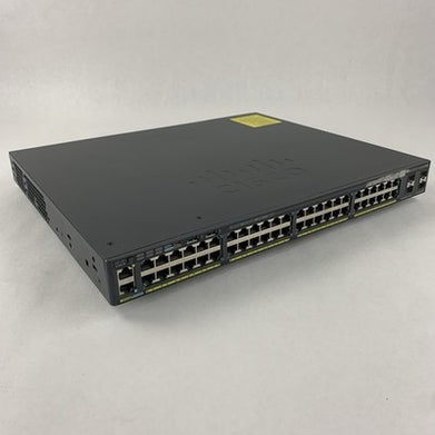 Cisco WS-C2960X-48FPS-L V06 48 Port Gigabit POE Switch w/ C2960X-STACK Tested