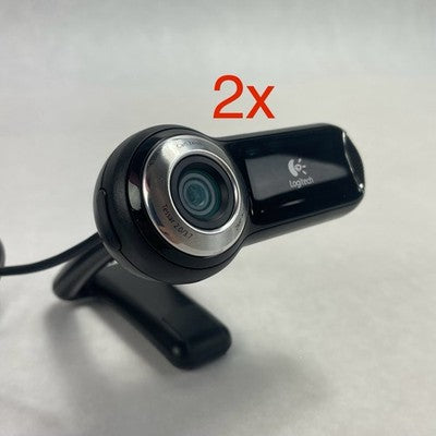 Logitech V-UBM46 Webcam USB Camera With Mic Tested Lot of 2