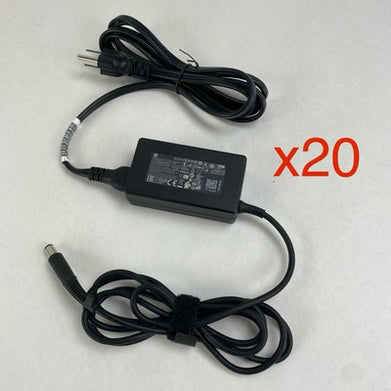 HP TPN-DA17 65W 19.5V 3.33A 7.4mm Laptop AC Adapter w/ Power Cord (Lot of 20)