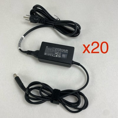 HP TPN-DA17 65W 19.5V 3.33A 7.4mm Laptop AC Adapter w/ Power Cord (Lot of 20)
