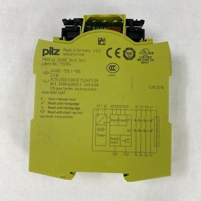 Pilz 750104 PNOZ S4 Safety Relay Module Untested No Cover