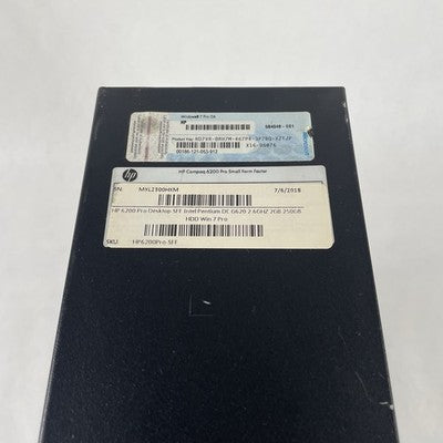 HP Compaq 6200 Pro SFF Pentium G620 2.60 GHz 4 GB RAM No HDD/OS