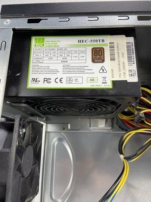 Ultra Mini Tower Computer Case HEC HEC-550TB 80 Plus Bronze 550W PSU