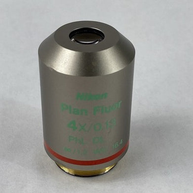 Nikon Plan Fluor 4x/0.13 PhL DL ∞/1.2 WD 16.4 Microscope Objective Lens