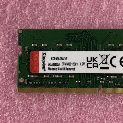 Kingston 16 GB KCP426SS8/16 DDR4-2666 SoDIMM 1Rx8 CL19 Laptop Memory Ram