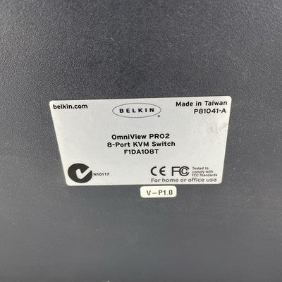 Belkin P81041-A OmniView PRO2 8-Ports External KVM Switch Power Teseted