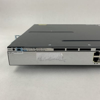 Cisco WS-C3750X-24P-S V02 24 Port PoE Gigabit Switch Tested Reset
