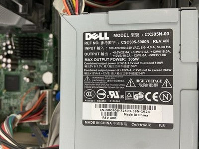 Dell Dimension E510 MT Intel Pentium 4 3GHz 2.5GB RAM No HDD No OS
