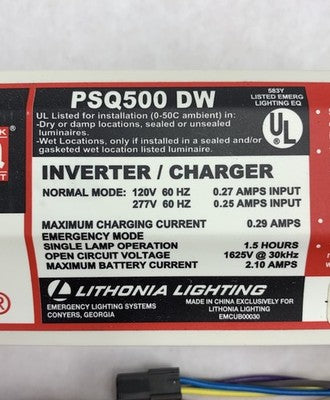 Lithonia Lighting Power Sentry PSQ500DW Inverter / Charger