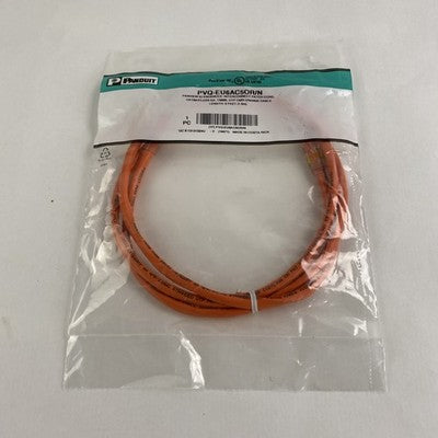 Enhanced Patch Cord CAT 6A PVQ- EU6AC10WH Panview Orange Cable IQ 5FT - Lot of 6