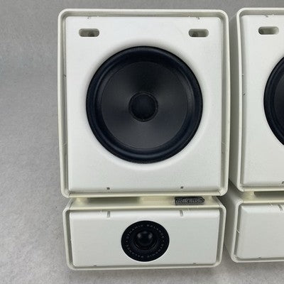 Pair Polk Audio M Series AWM5 White Outdoor Speakers 6" Woofer 1" Tweeter M5
