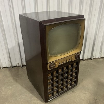 Admiral 17K12 1951 Television TV Not Operational Bakelite Shell Rusted