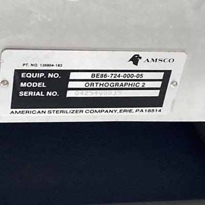 Amsco Orthographic 2 BE86-724-000-05 Orthopedic Surgical and Fracture Table