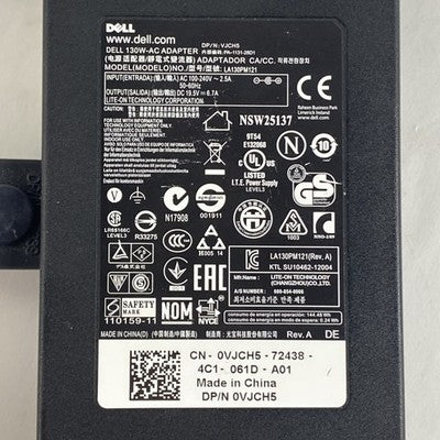 Dell LA130PM121 130W AC Adapter with Power Cord Lot of 3