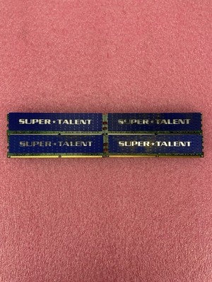 Super Talent T800UB2GC5 DDR2-800 PC6400 Blue Heatspreader 2G/128x8 CL5 Lot of 4