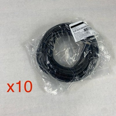 Legrand 576-135-020 20FT Black Snagless C6 CM (Lot of 10)