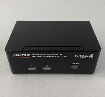 Startech Starview C4E1E7ZG37F 2 Port DVI VGA Dual Monitor USB KVM Switch