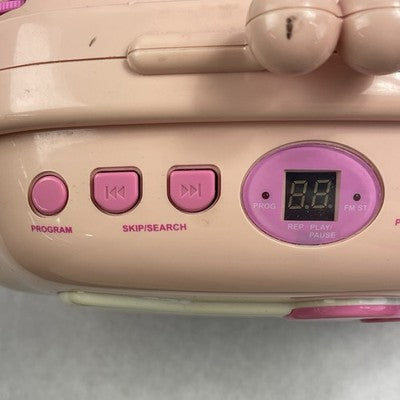 Sanrio Hello Kitty Pocketbook AM/FM Radio CD Player Boombox 2003 For Parts