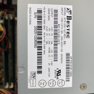 HP Compaq Presario SR1502HM MT Sempron 3100T 1.8GHz 2x256MB RAM No HDD No OS