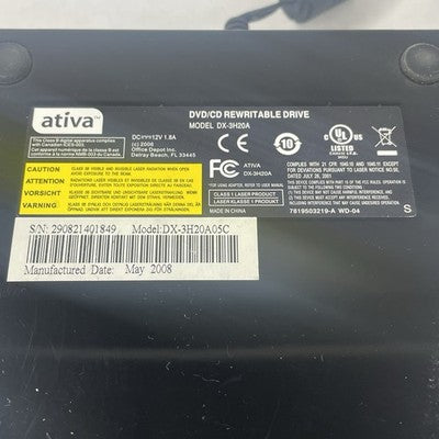 Ativa DX-3H20A  External USB DVD/CD Writer