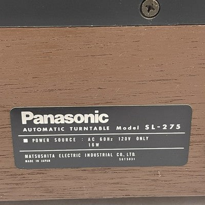Panasonic SL-275 Multiplay Changer Turntable Tested