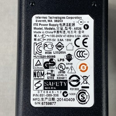 Intermec Model AE26 5V 3.6A 18W ITE Power Supply (Lot of 8)