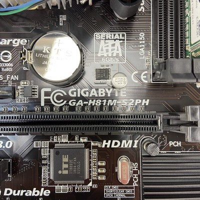 Gigabyte H81M-S2PH Motherboard Intel Celeron G1820 2.7GHz 8GB RAM w/IO Shield