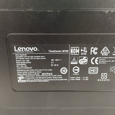 Lenovo ThinkCentre M700 MT i5-6400 2.70 GHz 8 GB RAM No HDD/OS